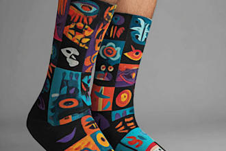 design modern and unique custom socks