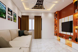 renovate luxurious interior,living room design, dining space,3d render,apartment