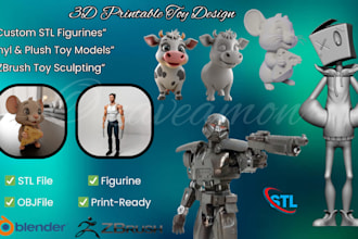 create custom 3d toys, figurines, vinyl figures, printable toys, action figure