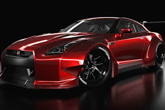 create 3d car model, custom car body kits, bumper, car accessories for 3d print