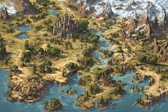 do fantasy map design map maker vector map illustration