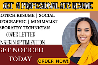 craft a biotech, social work, or infographic resume for you