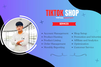 be your professional tiktok shop virtual assistant