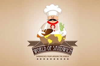 design included pictorial funky fun logo for restaurant