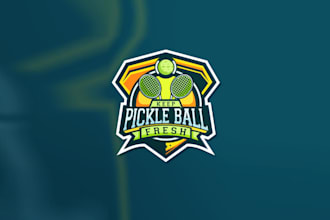 design evident minimal pickle ball logo