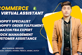 provide ecommerce virtual assistant task shopify plus ebay amazon fba consultant