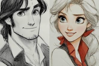 beautiful disney style portraits
