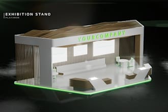 3d virtual booth exhibition stand  booth design stall design trade booth design