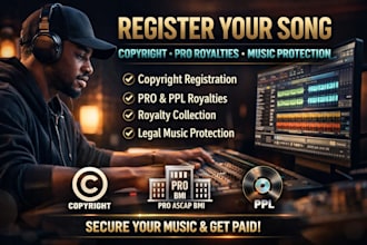 register your song for copyright, pro royalties, and music protection