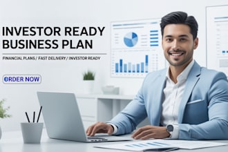 write an investor ready business plan with financials for startups