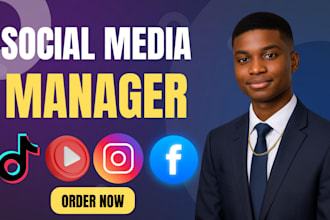 be your facebook tiktok instagram and youtube social media manager