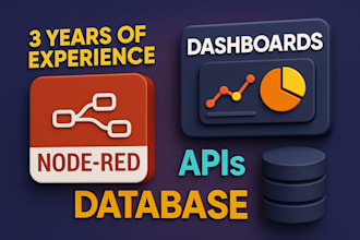 do nodered iot and grafana custom dashboard with any database integration apis
