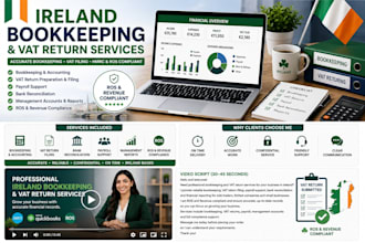 provide ireland accounting, bookkeeping and vat filing services