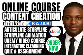 create elearning course content training course curriculum course creation PPT