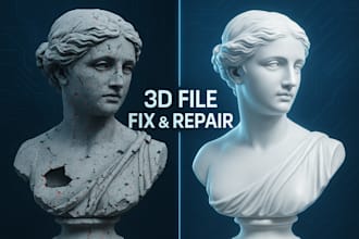 do stl file fix  repair, and optimize your 3d files for printing obj cad step