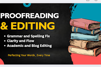 proofread and edit your academic papers, articles or blogs