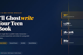 write your teen or young adult money and selfhelp book