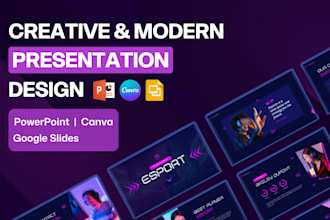 design creative powerpoint presentation, canva slides, and ppt template