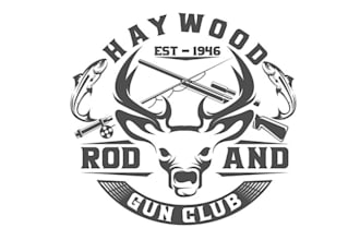 design attitude professional logo for rod and gun club