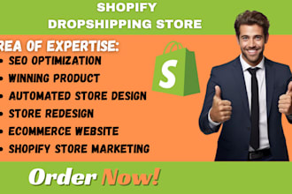 setup automated 8 figure dropshipping store design redesign via oberlo cj users