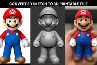 convert 2d to 3d printable model stylized 3d models for printing 2d to 3d model