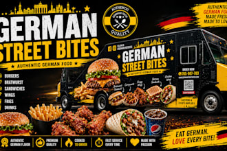 do professional trailer box and wrap, food truck, van wrap design