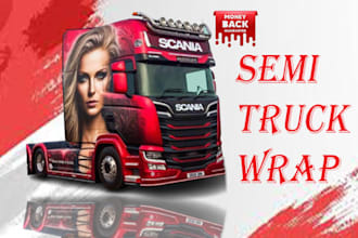 design semi truck, food trailer and caravan wrap for you