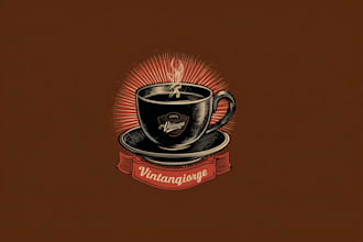 design an awesome vintage retro logo design for business
