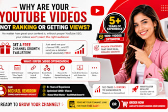 be your youtube video SEO expert and channel growth manager