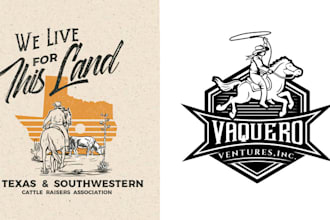 do unique western cattle brand, symbolic, letter logo design