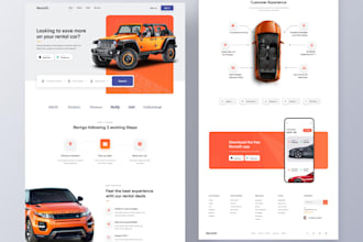 build responsive car rental website, chauffeur, limousine website