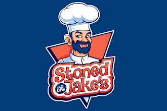 design a custom mascot character logo for your chef, food brand, or restaurant