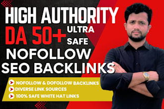 create dofollow, nofollow backlink, high authority mix sites