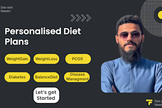 create a personalised diet plans for weight gain or loss, or disease management