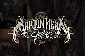 make more elegant and classic for logo tattoo and barbershop