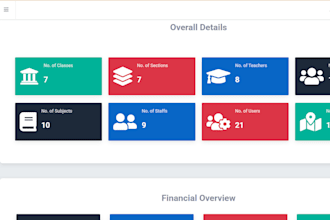 develop online complete school management system