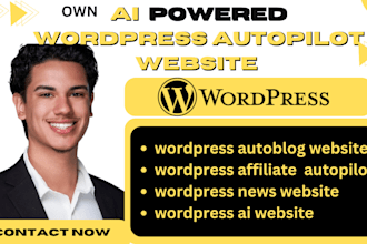 create ai powered automated wordpress autoblog, news affiliate autopilot website