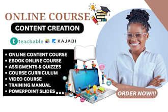 do online course content writing  video course scripts writing course curriculum