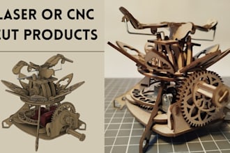 design laser cutting and cnc,mechanism, puzzles invitations toys