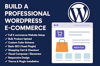 build a professional wordpress e commerce website fix bugs and set up themes