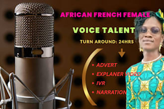 authentic african female french voice over