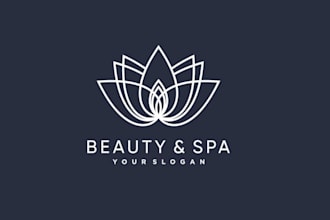 draw cosmetic, beauty, spa, salon, luxury fashion logo