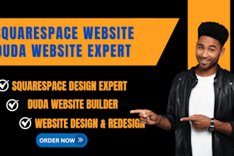 create squarespace website design, duda website design, duda redesign