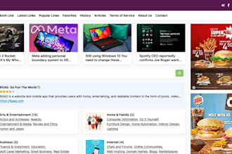 develop a website listing directory site
