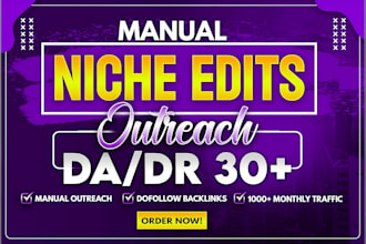 do niche edits link insertion from blogs with real traffic