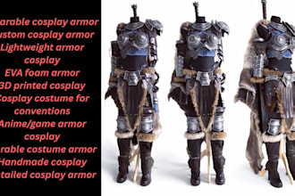design and create custom wearable cosplay costumes and props handmade