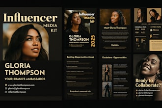 design a modern media kit or epk for influencers, creatives, and coaches