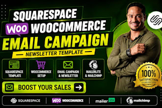 squarespace woocommerce email campaign newsletter template mailerlite mailchimp