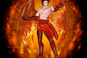 draw beautiful custom anime art and character illustration