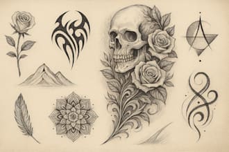 create custom tattoo designs unique body art minimalist and sleeve concepts